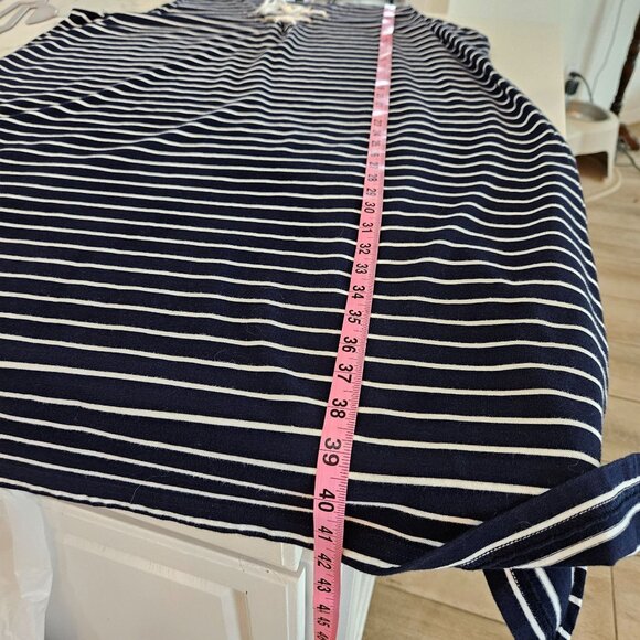 Lauren Ralph Lauren Navy White Dress Striped Sleeveless Lace-Up Nautical 3X - Picture 9 of 10